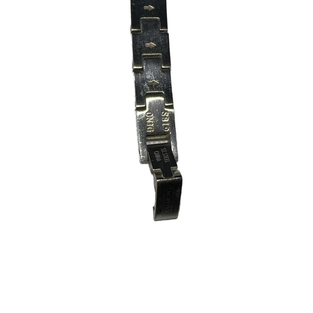 Coach Silver Tone Petite Square Link Watch 0821 New Battery - Picture 5 of 6